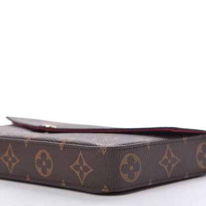 Louis Vuitton Monogram Pochette Felicie Chain Wallet Fuchsia 7 of 11