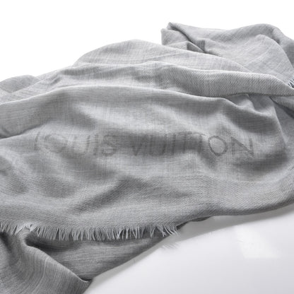 Louis Vuitton Woven Cashmere Travel Shawl Grey 4 of 4