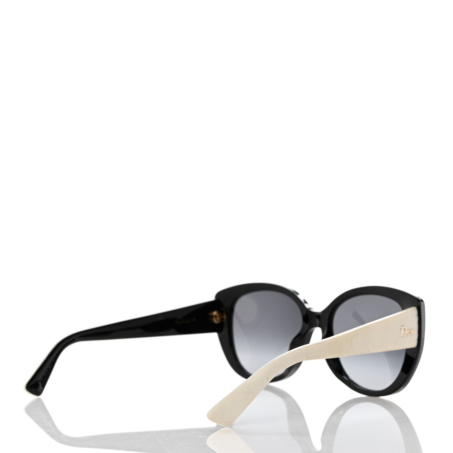 Cannage Dior Lady 1N Sunglasses Black Ivory