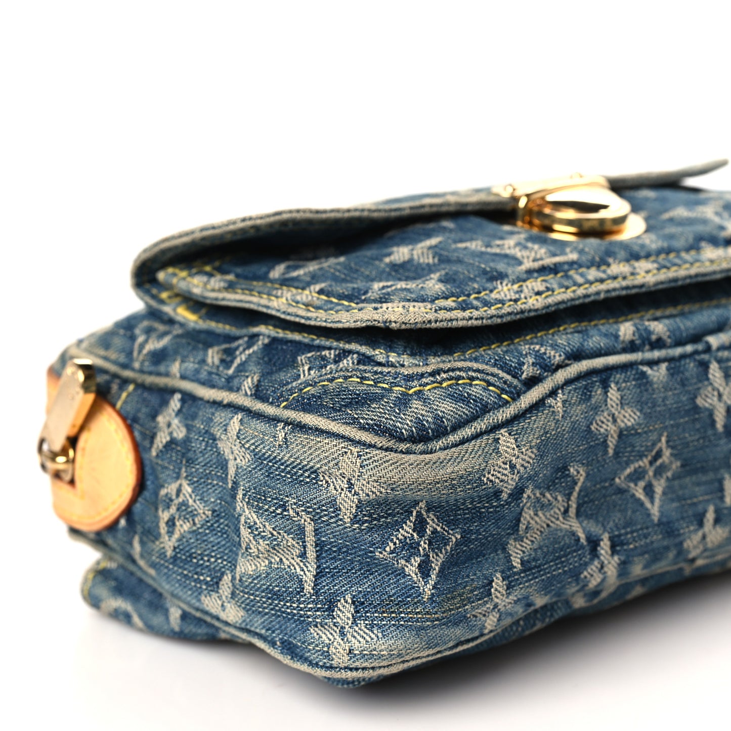 Monogram Denim Bum Bag Blue