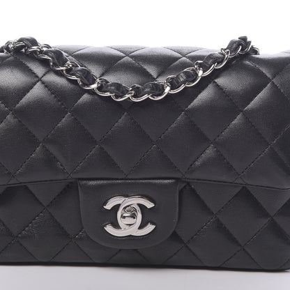 Chanel Lambskin Quilted Mini Rectangular Flap Black 10 of 11
