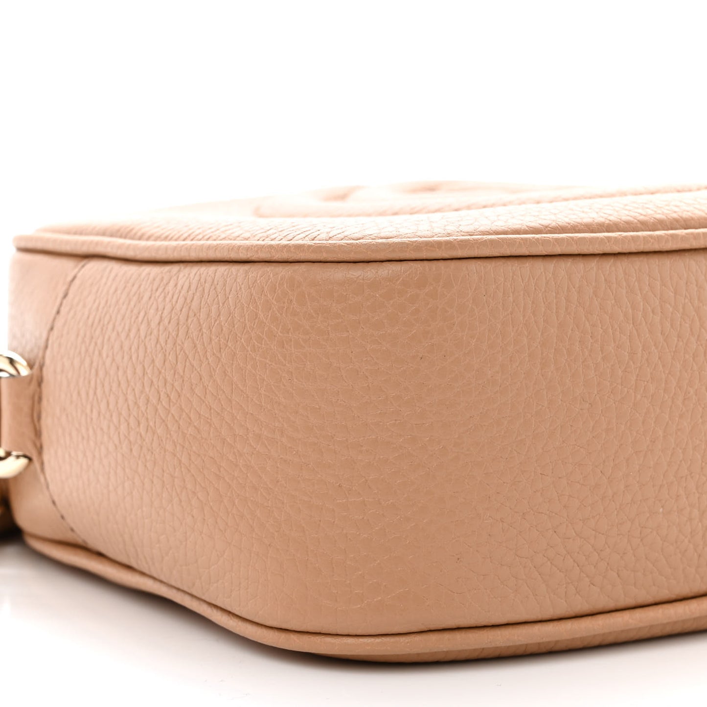 Pebbled Calfskin Small Soho Disco Bag Camelia