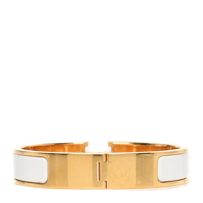 Hermes Enamel Narrow Clic Clac H Bracelet PM White 3 of 4
