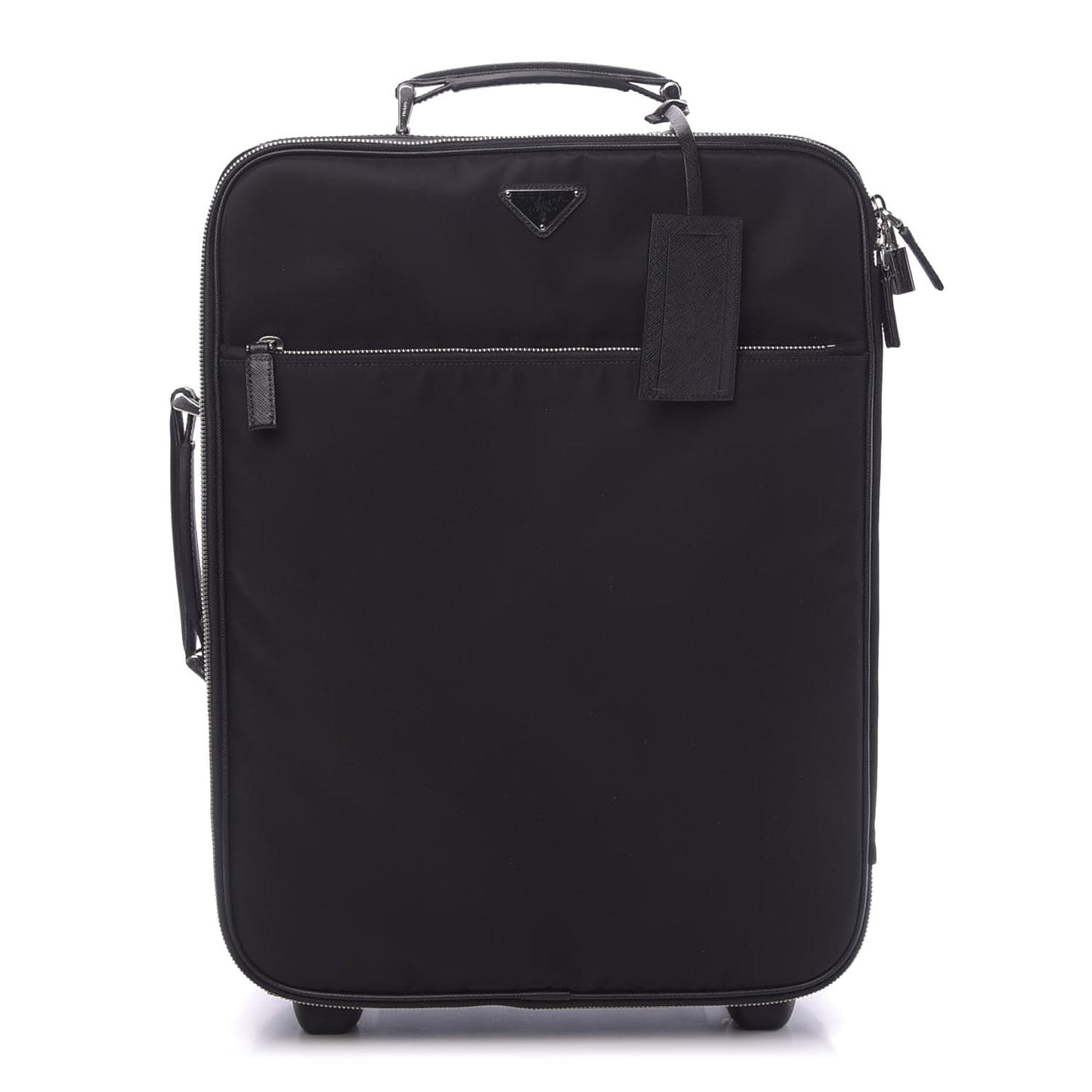 Tessuto Saffiano Trolley Luggage Black