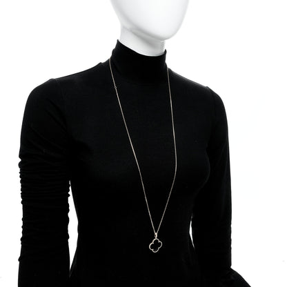 Van Cleef & Arpels 18K Yellow Gold Black Onyx Magic Alhambra Pendant Necklace 2 of 7