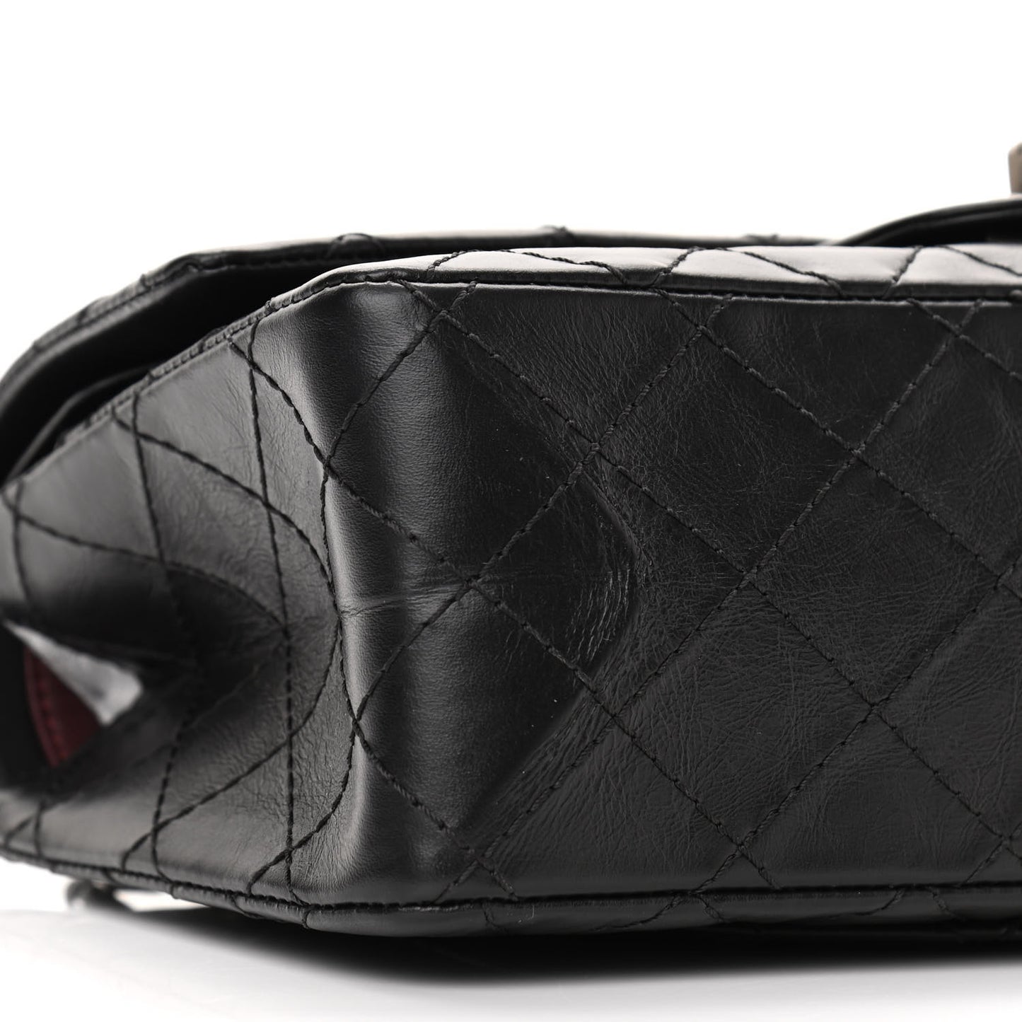 Aged Calfskin Quilted 2.55 Reissue 225 Flap Black