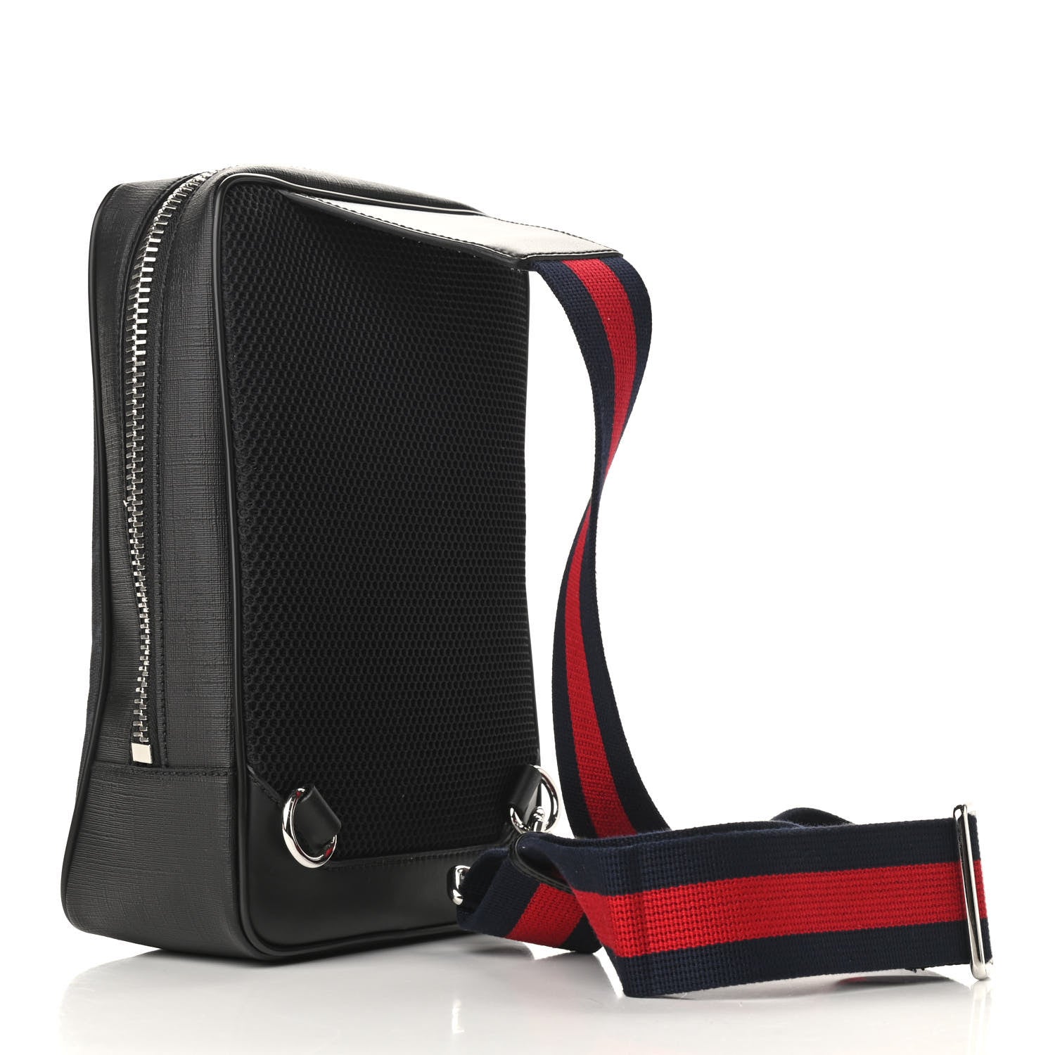 Gucci GG Supreme Monogram Web Belt Bag Black Grey 3 of 9