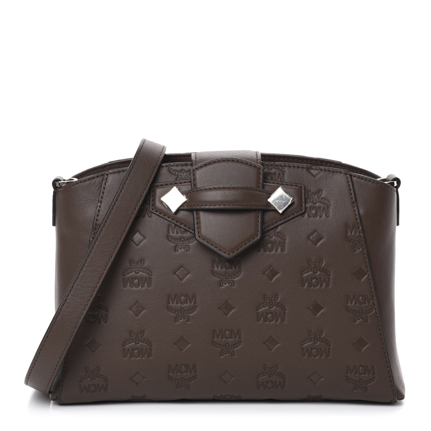 Calfskin Ottomar Essential Crossbody Bag Brown