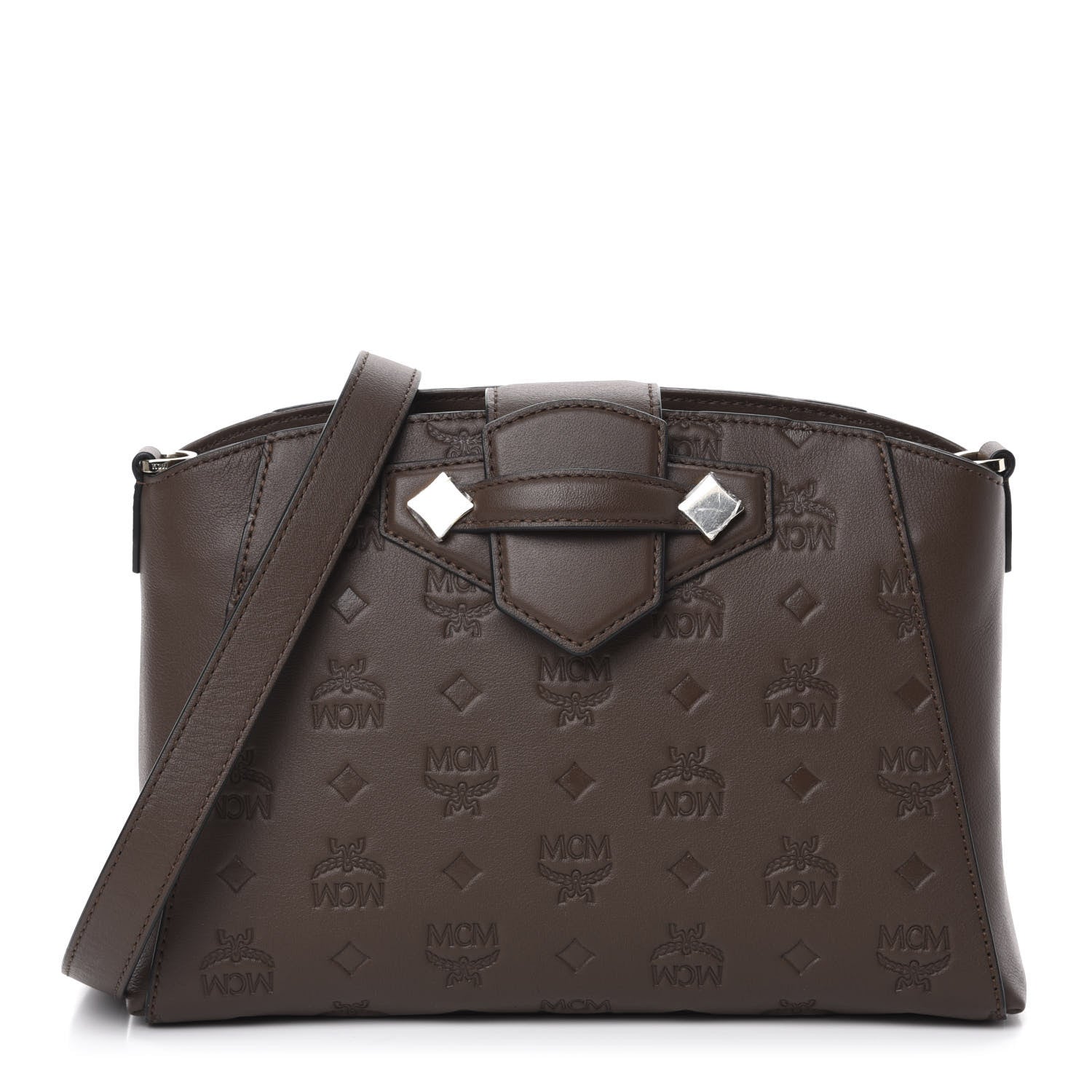 MCM Calfskin Ottomar Essential Crossbody Bag Brown 1 of 9