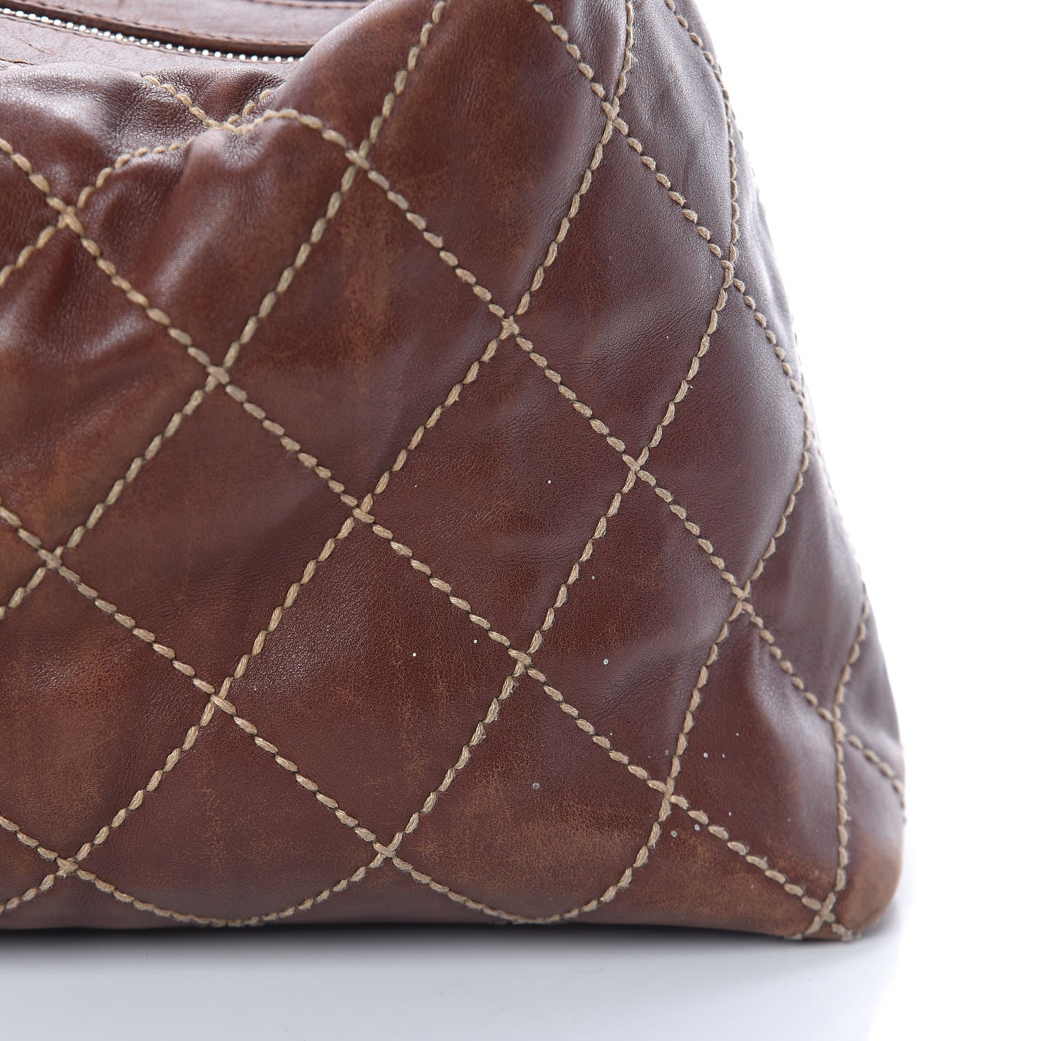 Chanel Calfskin Quilted Surpique Hobo Brown 18 of 21