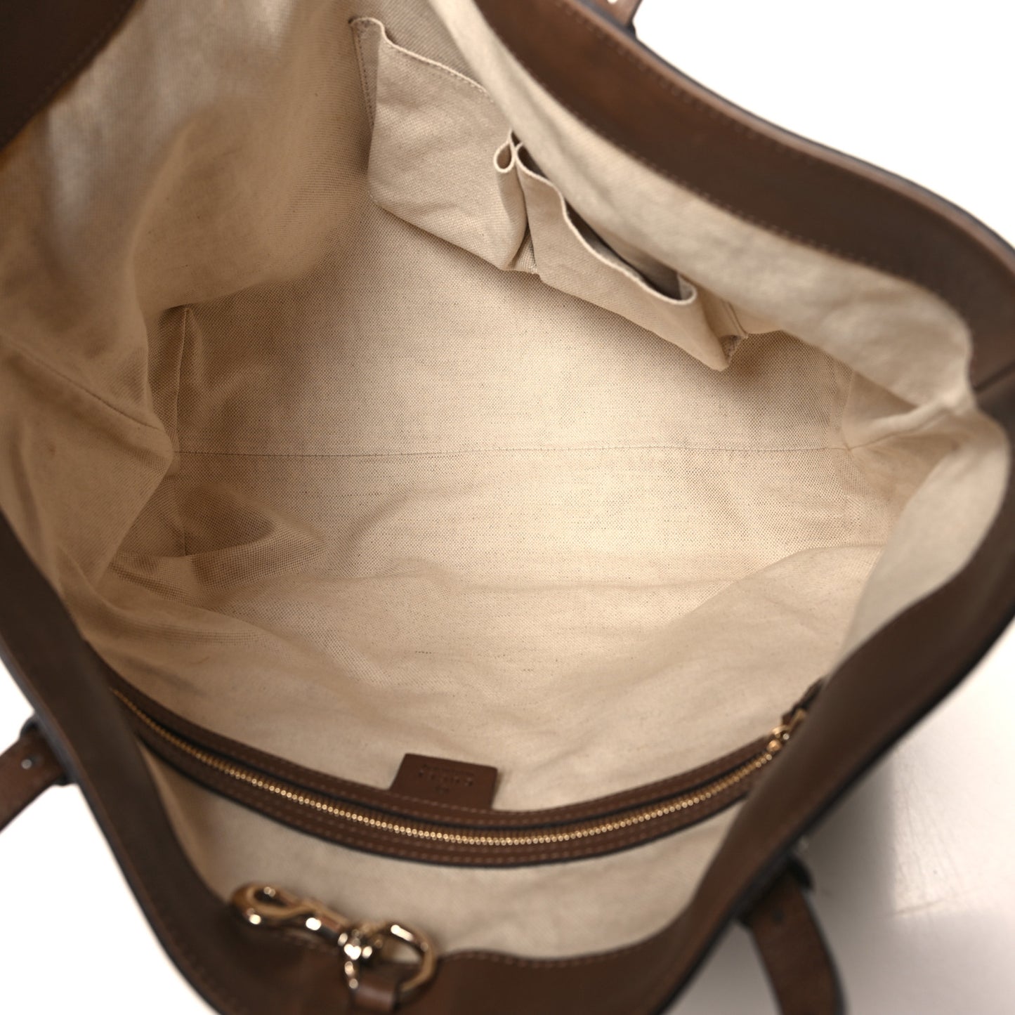 GG Supreme Monogram Medium Nice Tote Brown