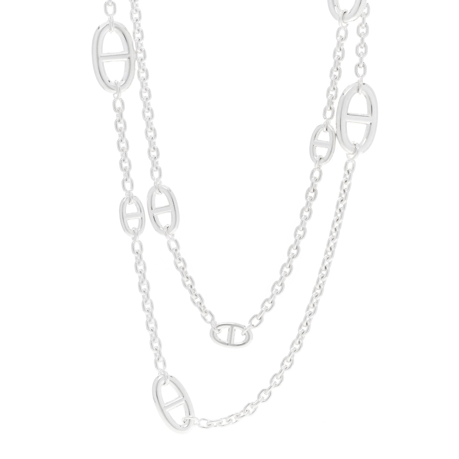 Hermes Sterling Silver Farandole Necklace 120 1 of 4