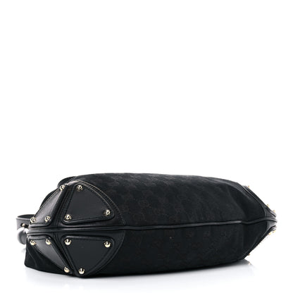 Gucci Monogram Medium Indy Top Handle Hobo Black 4 of 14