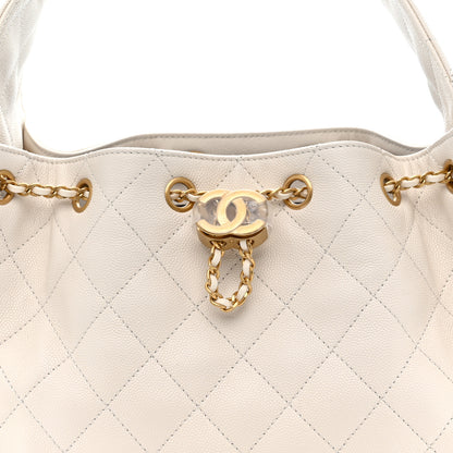 Chanel Caviar Quilted Small Chanel 25 Handbag White 8 of 11