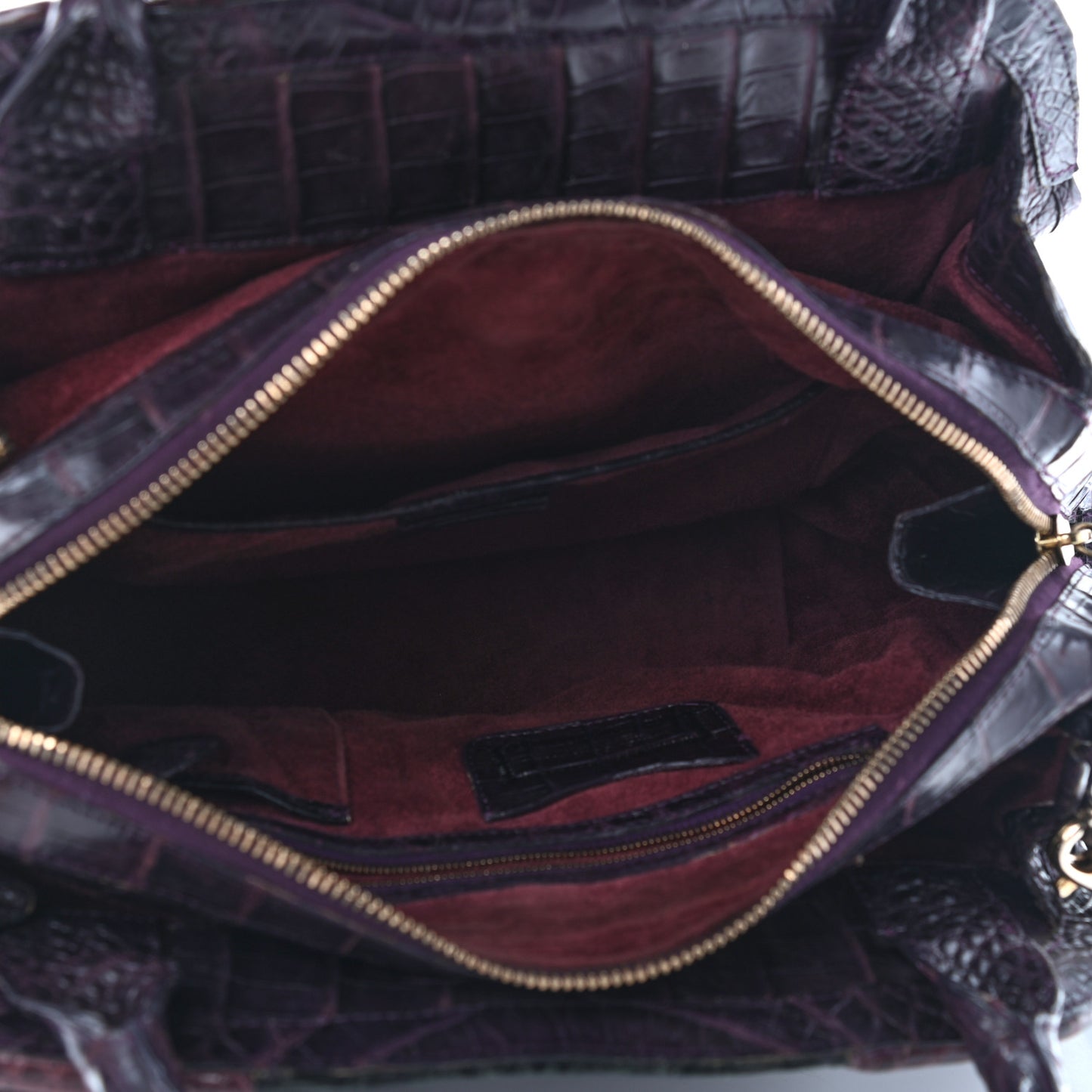 Crocodile Satchel Purple