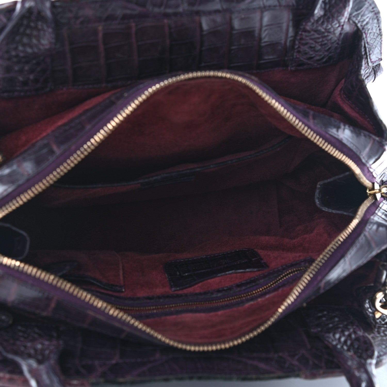 Nancy Gonzalez Crocodile Satchel Purple 5 of 9