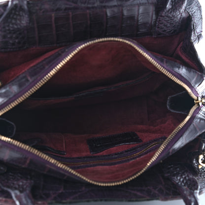 Nancy Gonzalez Crocodile Satchel Purple 5 of 9