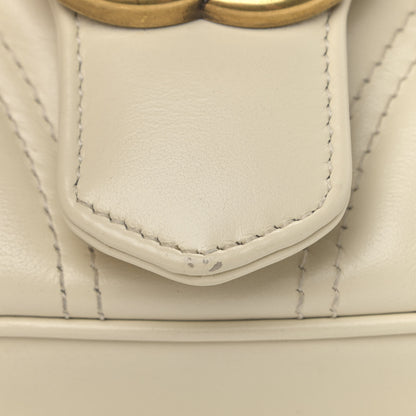 Gucci Calfskin Matelasse Mini GG Marmont Shoulder Bag White 11 of 11