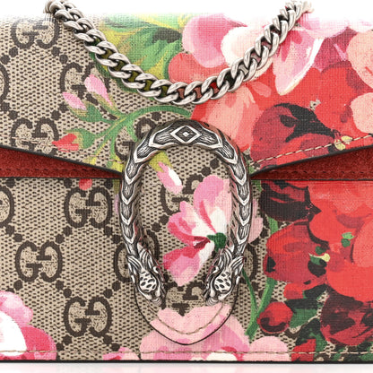 Gucci GG Supreme Monogram Blooms Super Mini Dionysus Shoulder Bag Beige Multicolor Dry Rose 7 of 9