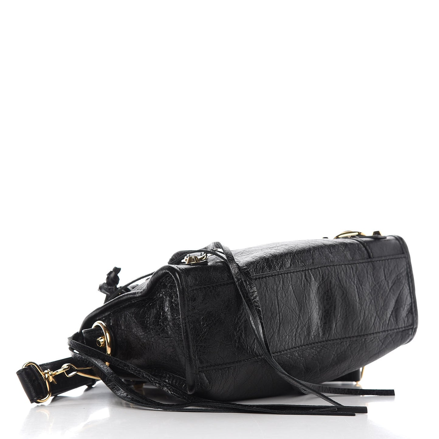 Agneau Classic Gold Hardware Mini City Black