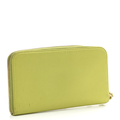 Prada Tessuto Nylon Zip Around Wallet Green 3 of 13