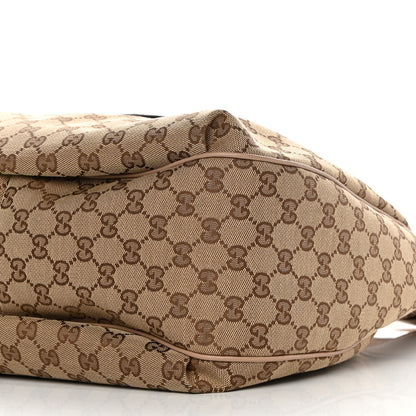 Gucci Monogram Web Medium Dressage Hobo Beige 10 of 13