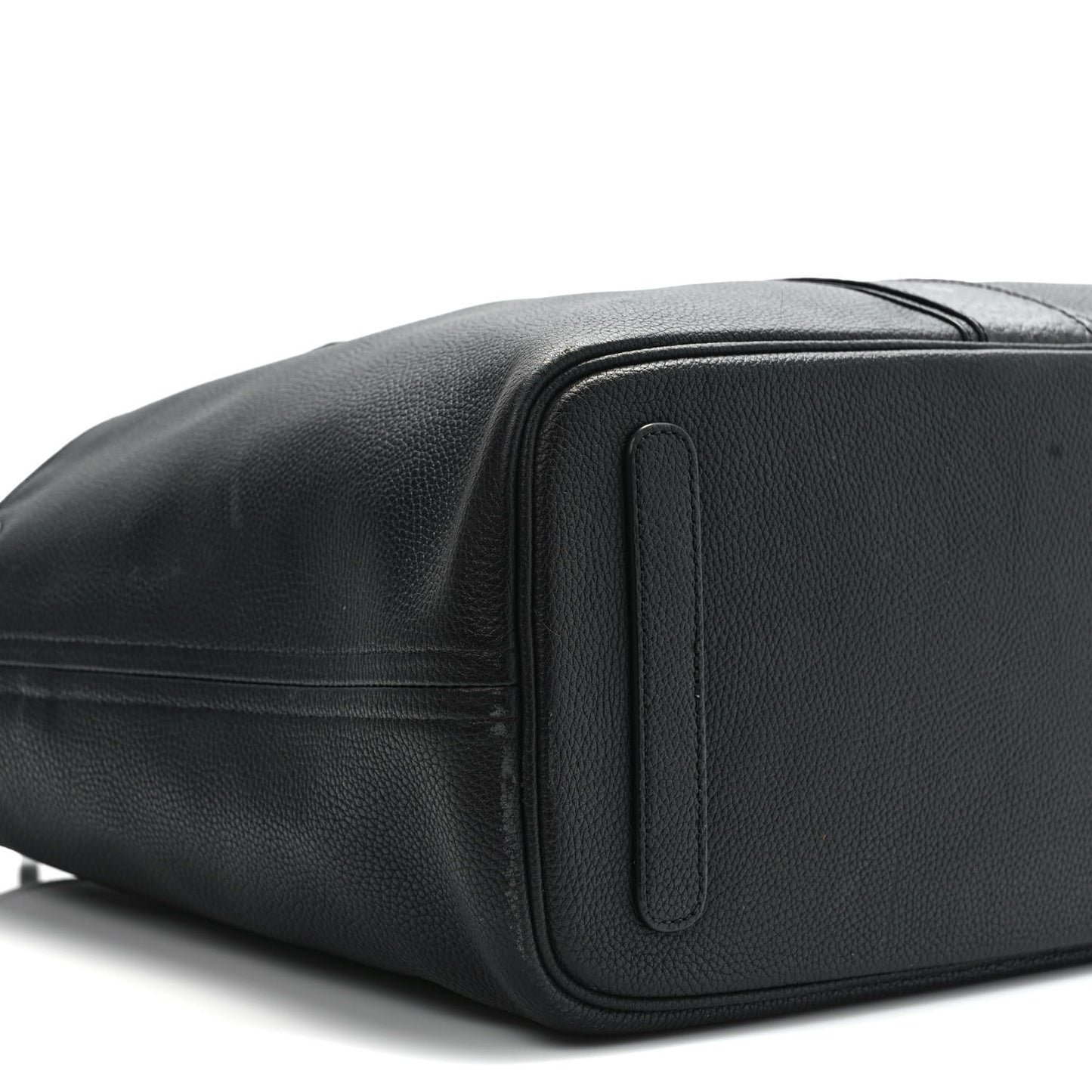 Grained Calfskin Visetos Medium Liz Reversible Shopper Tote Black