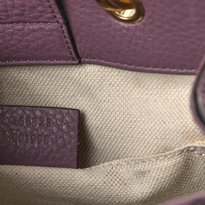 Gucci Calfskin Mini Bamboo Shopper Tote Purple 7 of 10
