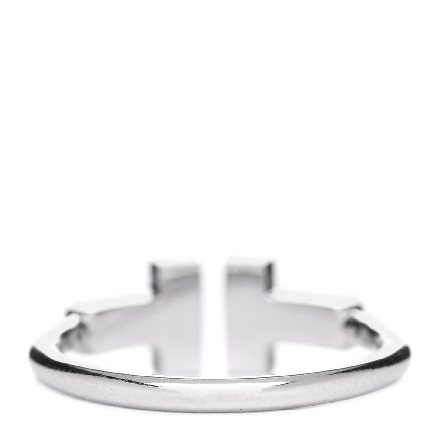 18K White Gold Diamond T Wire Ring 48 4.5