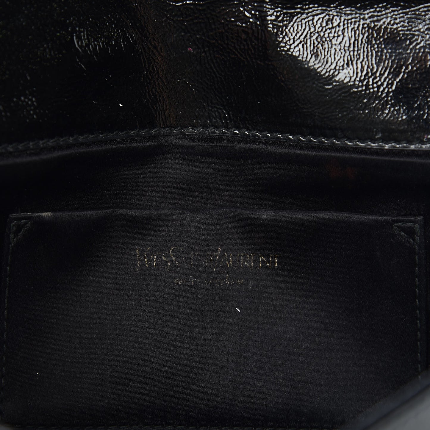 Textured Patent Monogram Small Belle De Jour Clutch Black