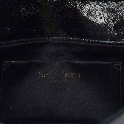 Saint Laurent Textured Patent Monogram Small Belle De Jour Clutch Black 8 of 12