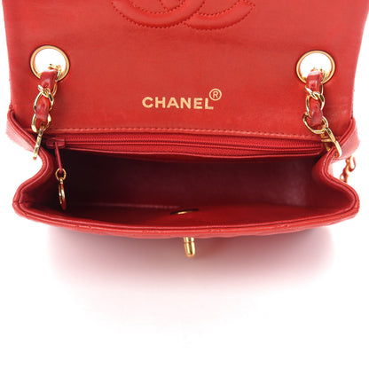 Chanel Lambskin Quilted Mini Square Flap Red 5 of 11