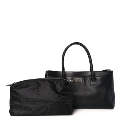 Chanel Calfskin Mademoiselle Lock Cerf Executive Shopper Tote Black 1 of 10