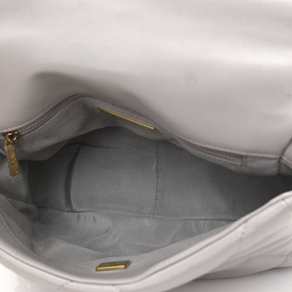 Chanel Lambskin Quilted Medium Chanel 19 Flap Grey 5 of 16