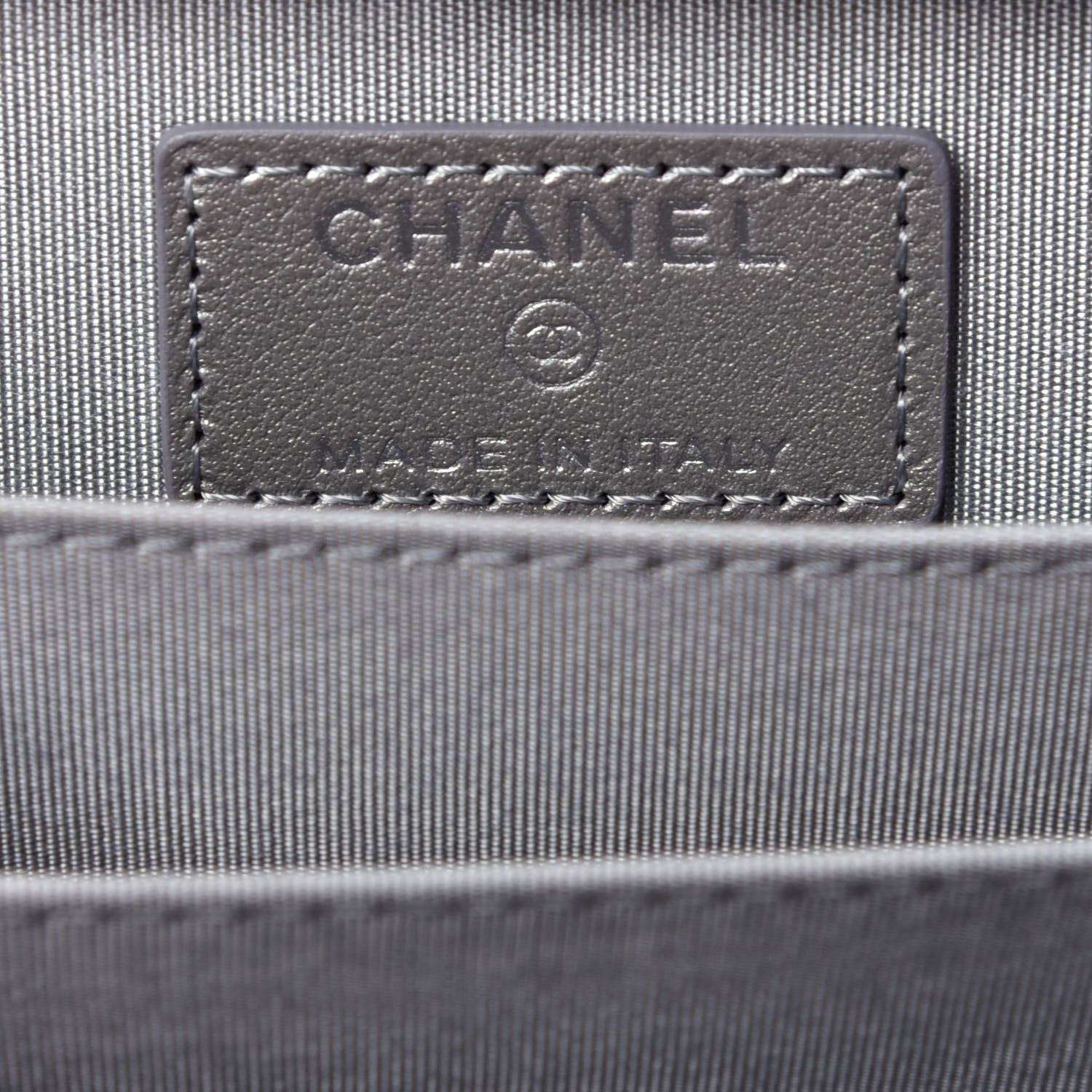 Chanel Goatskin Camellia Embossed Zip Coin Purse Silver 12 of 20