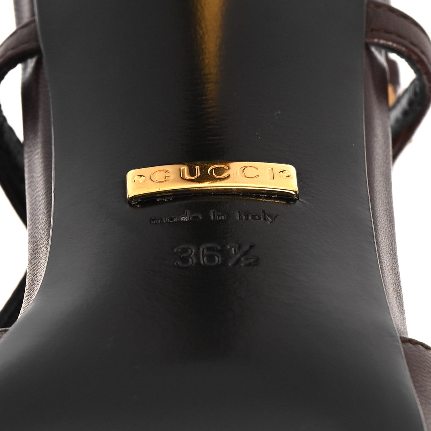 Gucci Calfskin Slingback Pumps 36.5 Dark Brown 8 of 10