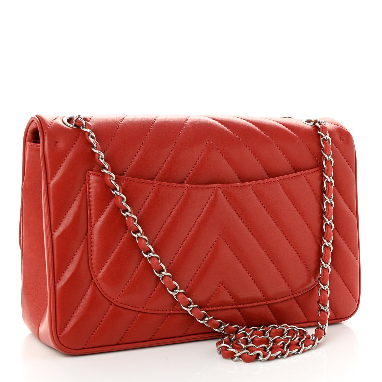 Chanel Lambskin Chevron Jumbo Leo Lion Flap Dark Red 3 of 10