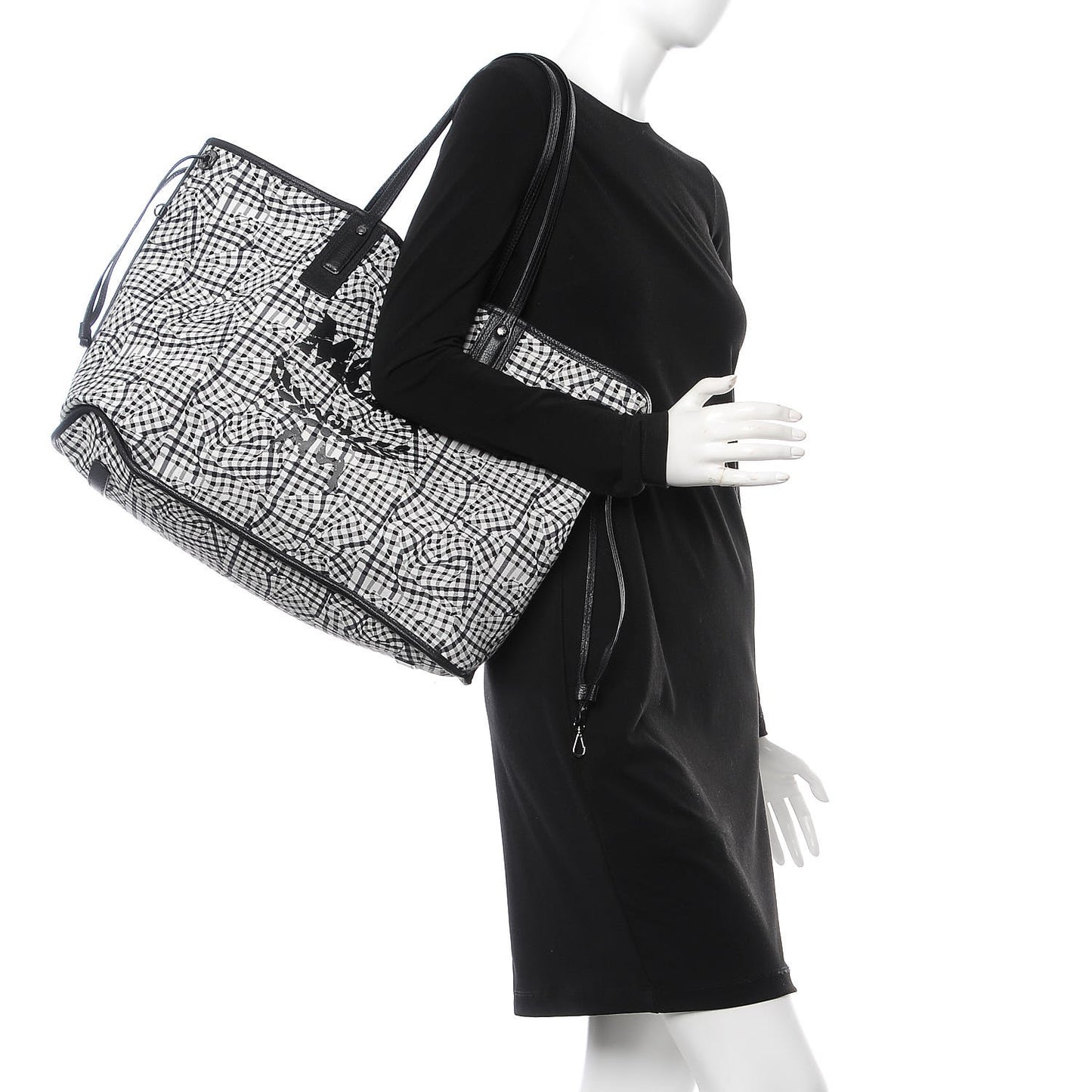Visetos Large Liz Reversible Shopper Tote Black