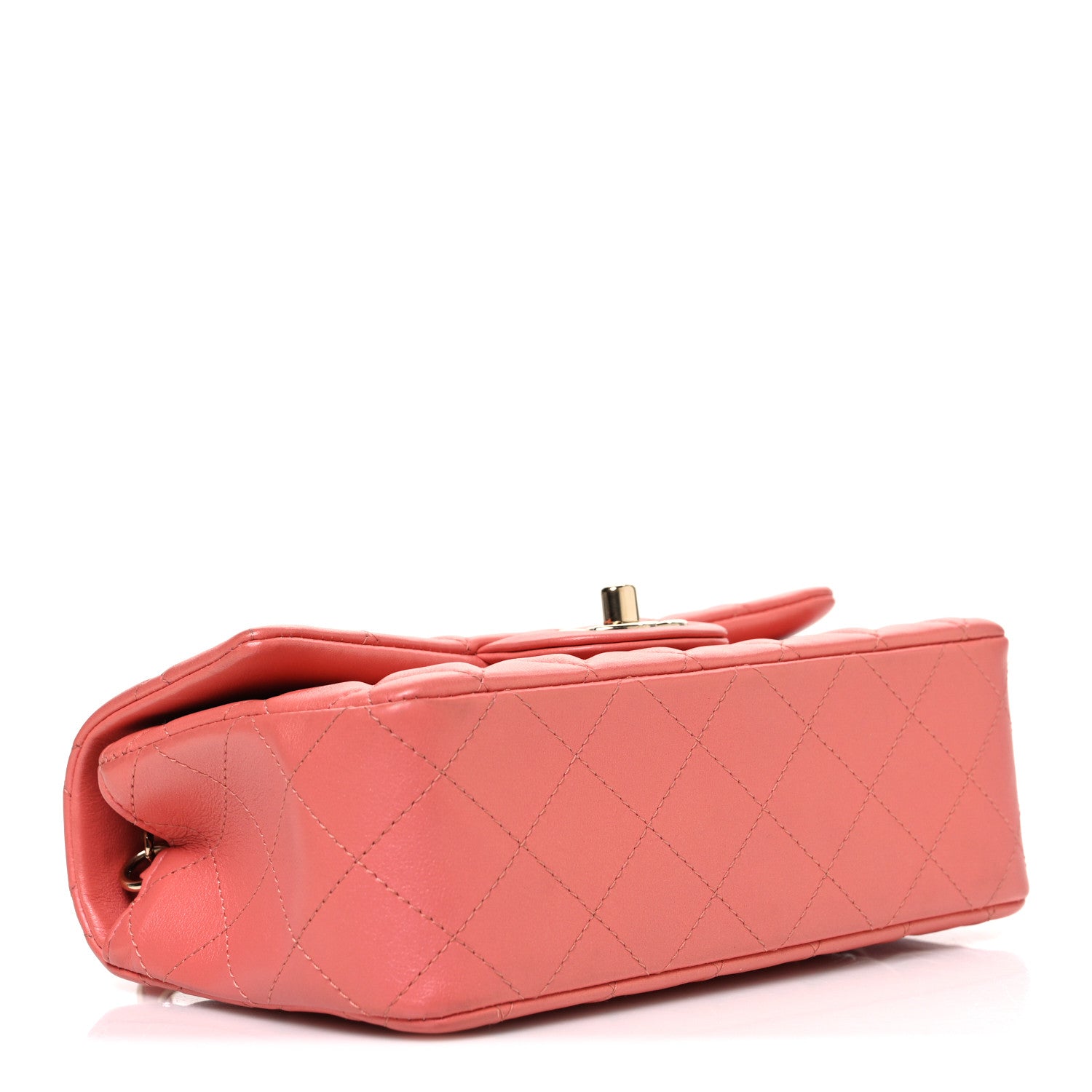 Chanel Iridescent Lambskin Quilted Mini Rectangular Flap Pink 4 of 10