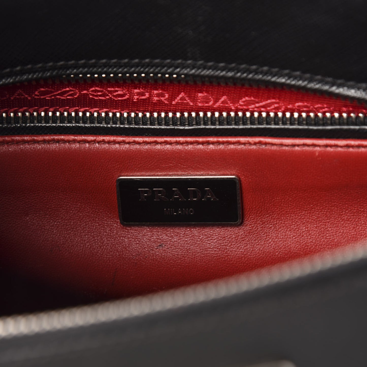 Saffiano Mini Galleria Double Zip Tote Black Talco