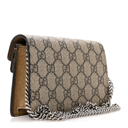 Gucci GG Supreme Monogram Super Mini Dionysus Shoulder Bag Taupe 3 of 14