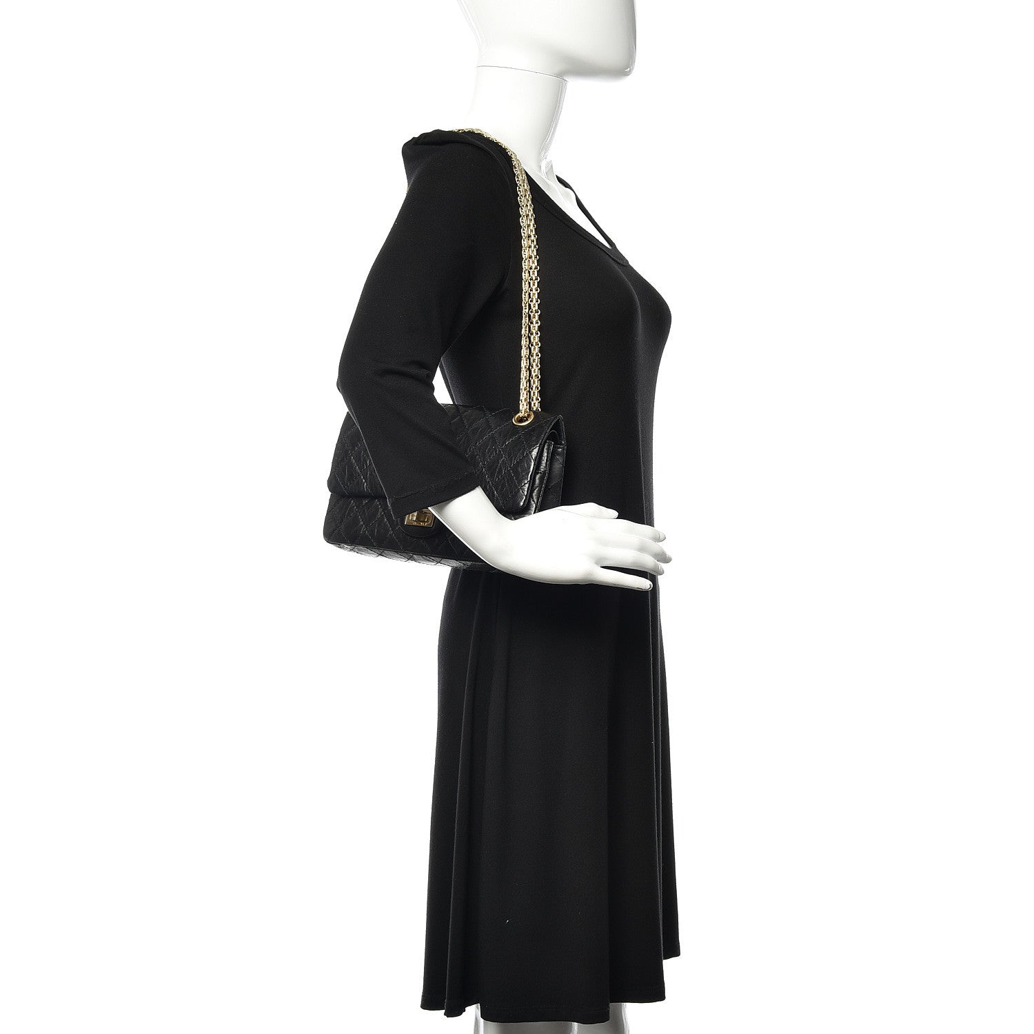 Chanel Aged Calfskin 50th Anniversary 2.55 Reissue 225 Flap Black 2 of 14
