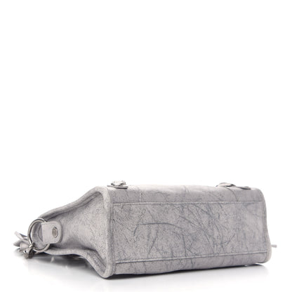 Balenciaga Agneau Marble Hardware Mini City Grey 4 of 9
