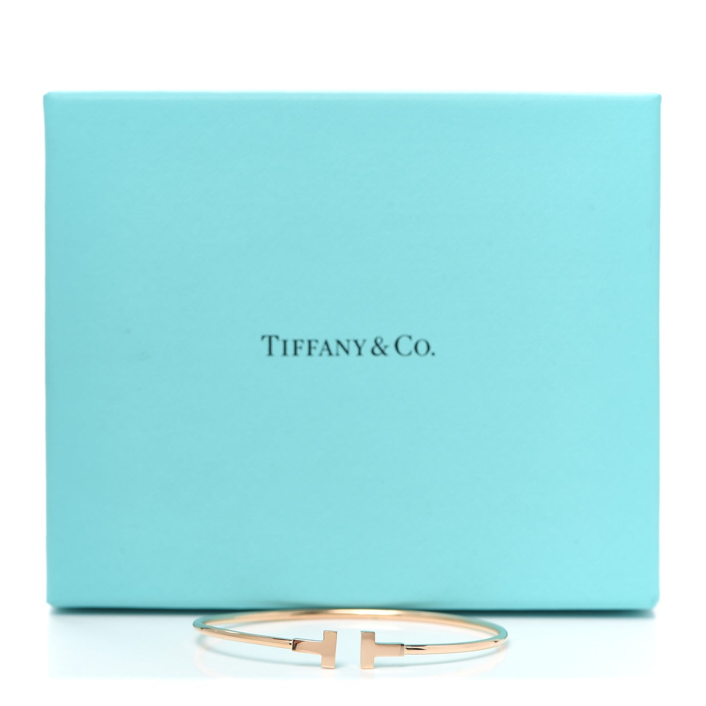18K Rose Gold Narrow T Wire Bracelet