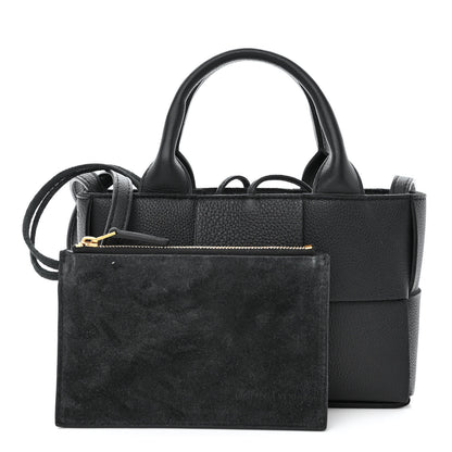 Bottega Veneta Grained Calfskin Intrecciato Candy Arco Tote Black 1 of 14