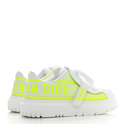 Christian Dior Reflective Fabric Shaded Dior-ID Platform Sneakers 38 Yellow Fluo 4 of 9