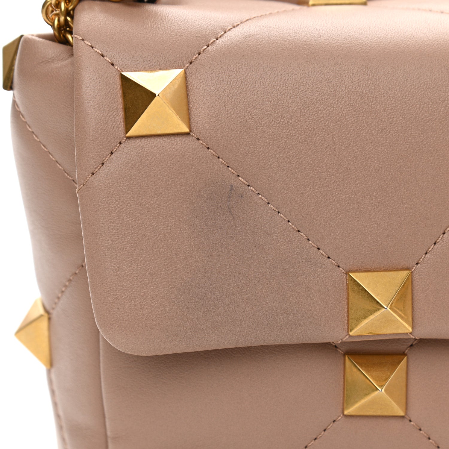Valentino Garavani Nappa Large Roman Stud Shoulder Bag Rose Cannelle 10 of 11