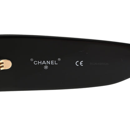 Chanel Acetate Quilted CC Pilot Sunglasses 71465 Black 1 of 8