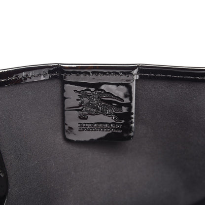 Burberry Patent Trim Patchwork Check Tote Black 6 of 7