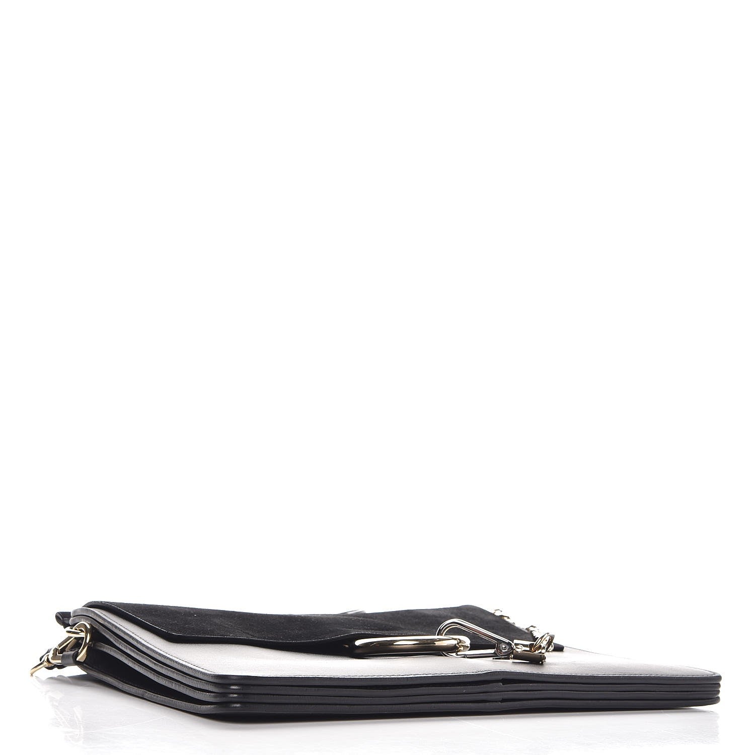 Chloe Suede Calfskin Medium Faye Shoulder Bag Black 4 of 7